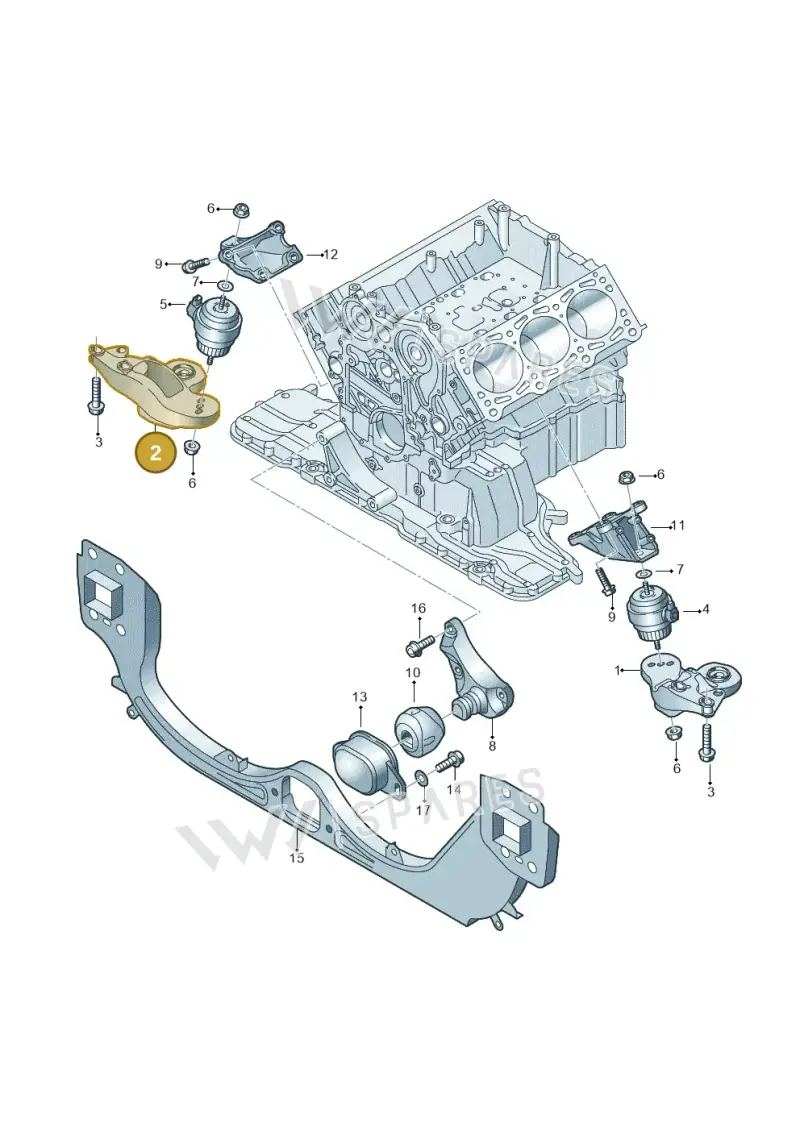4F0199352M — Audi A6 2.7 TDI (2008-2011) diagram 448199100, position 2