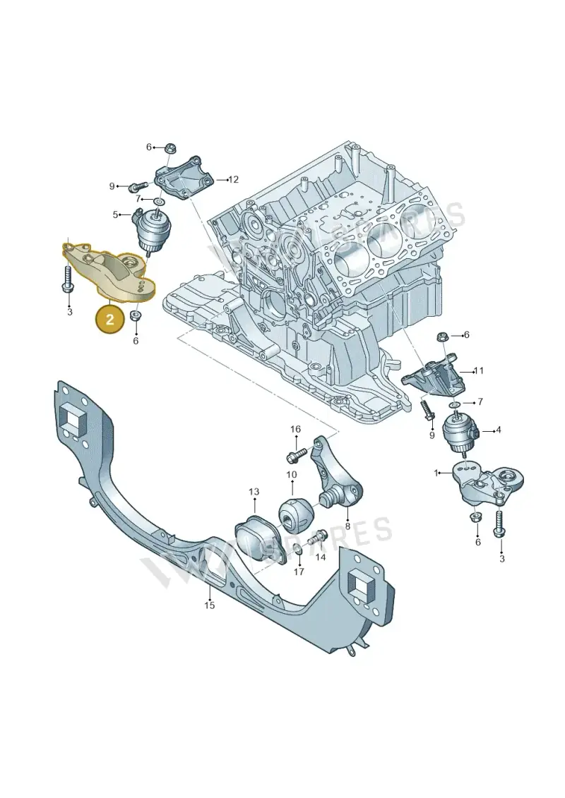 4F0199352N — Audi A6 2.7 TDI (2008-2011) diagram 448199100, position 2