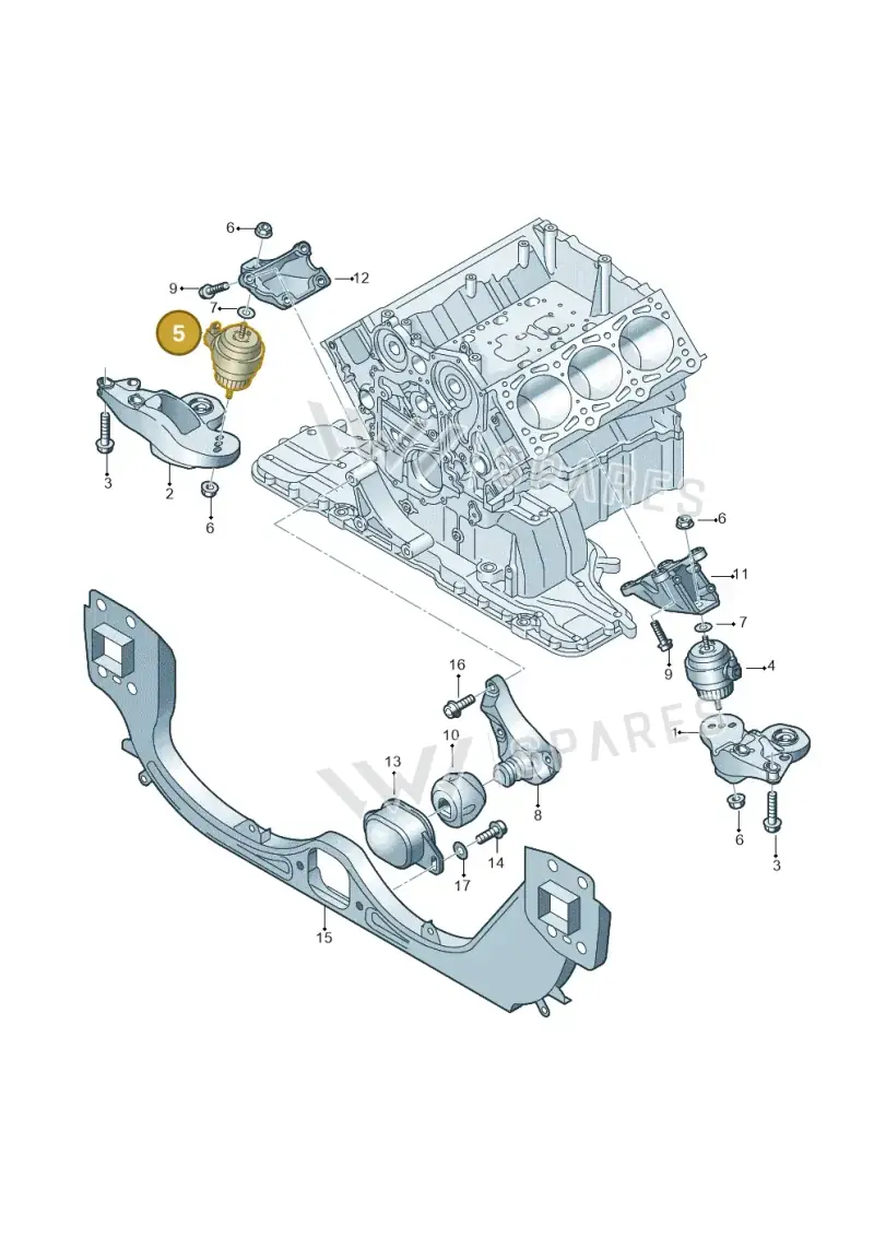 4F0199382BH — Audi A6 2.7 TDI (2008-2011) diagram 448199100, position 5
