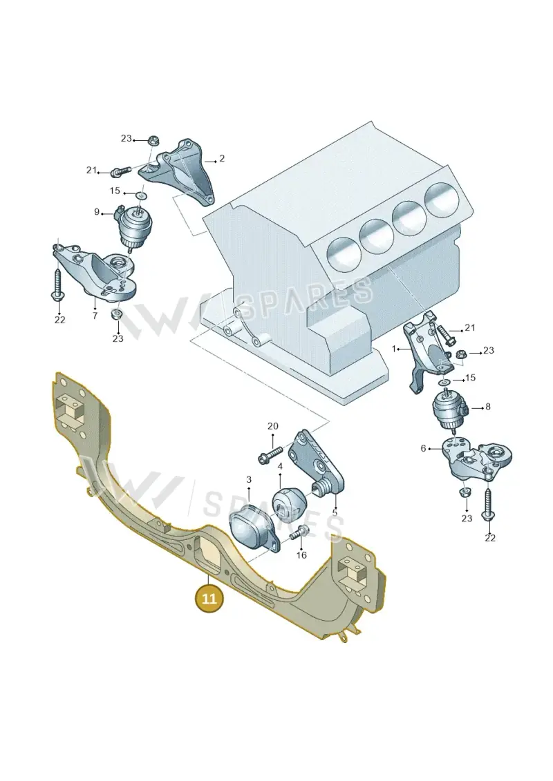 4F0199521P — Audi A6 QU.ALLROAD     07> (2006-) diagram 603199100, position 11