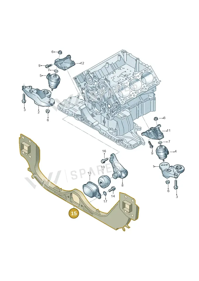 4F0199521P — Audi A6 2.7 TDI (2008-2011) diagram 448199100, position 15