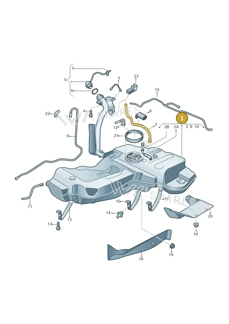 4F0201060BH — Audi A6 2.7 TDI (2008-2011) diagram 448201000, position 1