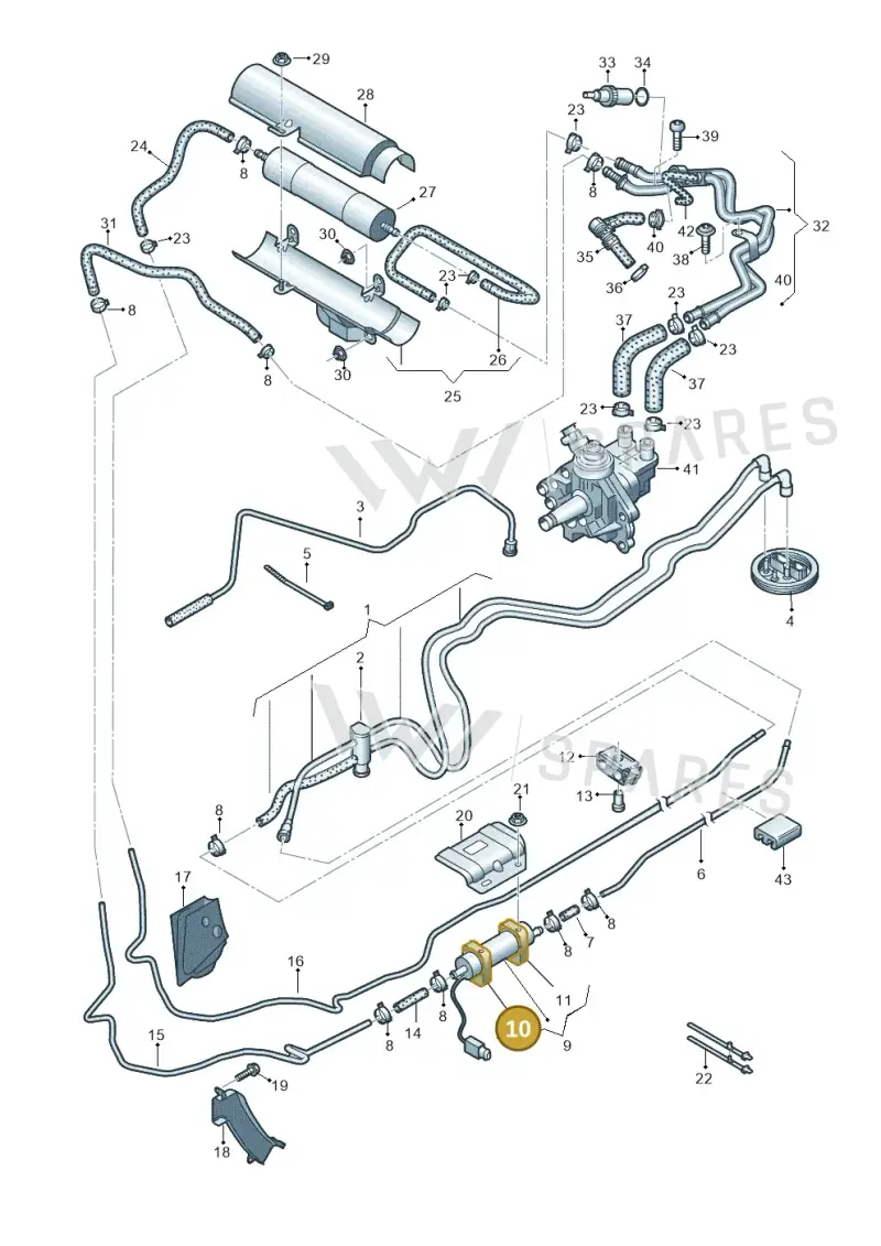 4F0201196T — Audi A6 2.7 TDI (2008-2011) diagram 648201250, position 10