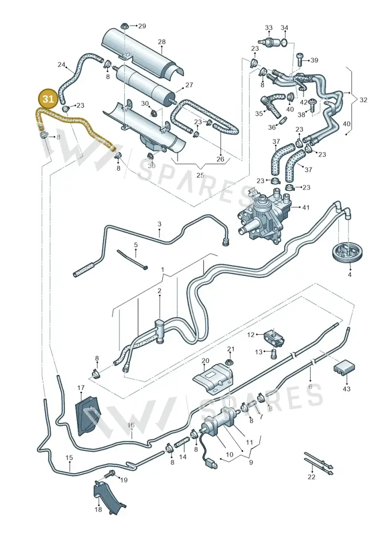 4F0201216AA — Audi A6 2.7 TDI (2008-2011) diagram 648201250, position 31