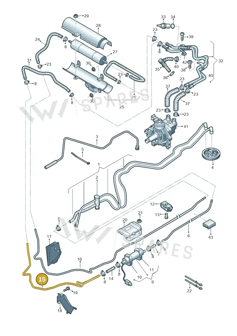 4F0201545AJ — Audi A6 2.7 TDI (2008-2011) diagram 648201250, position 15
