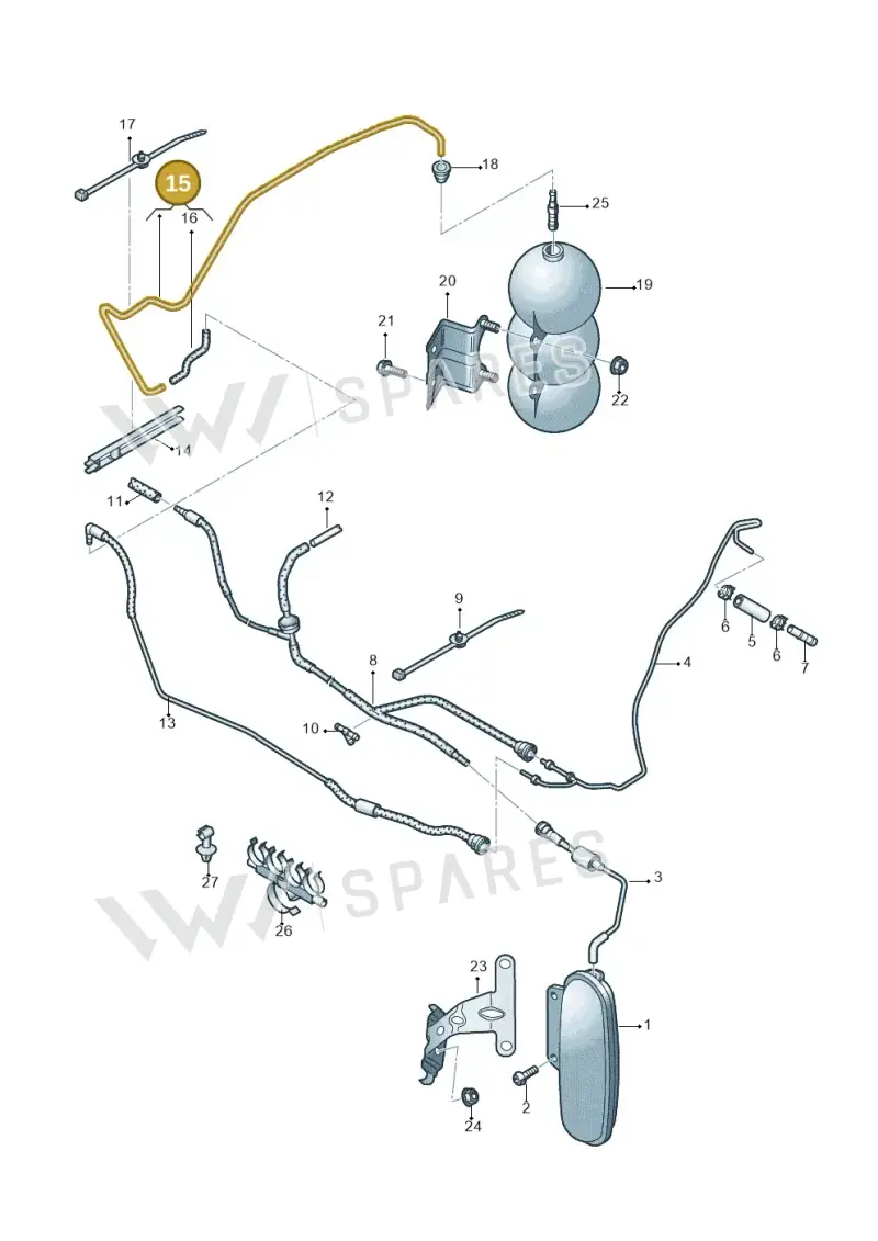 4F0201934K — Audi A6 2.7 TDI (2008-2011) diagram 448133870, position 15