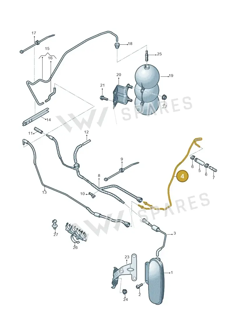 4F0201935M — Audi A6 2.7 TDI (2008-2011) diagram 448133870, position 4