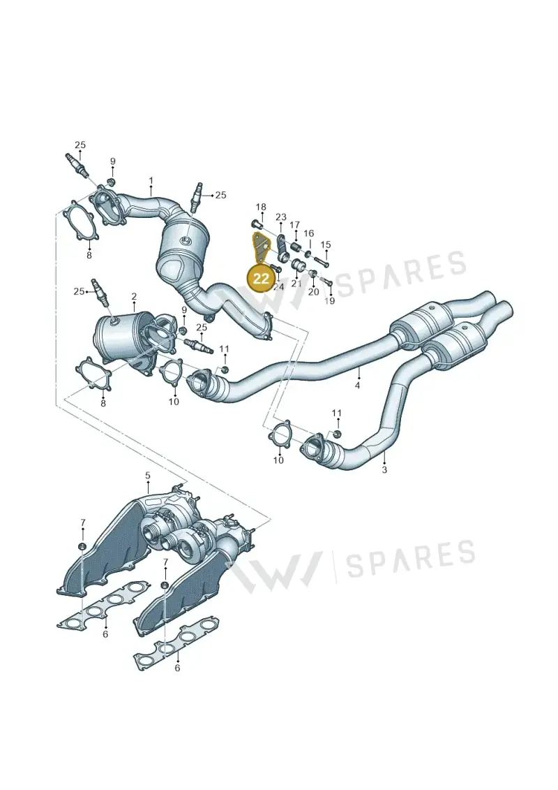 4F0253295A — Audi A7 Sportback (2014-2018) diagram 788253650, position 22