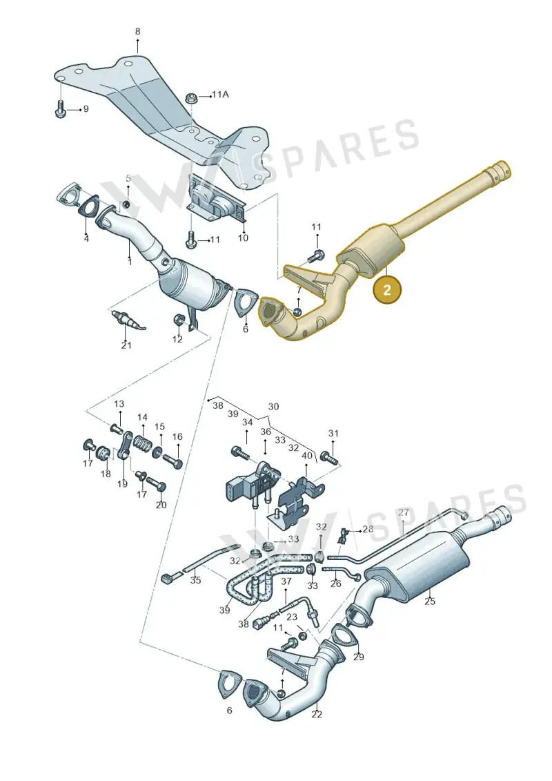 4F0254400PX — Audi A6 2.7 TDI (2008-2011) diagram 448253550, position 2