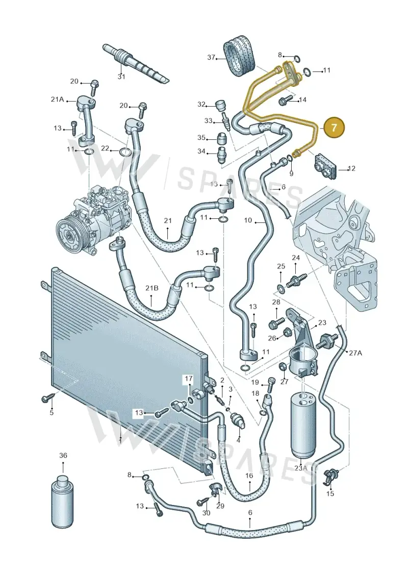 4F0260709A — Audi A6 2.7 TDI (2008-2011) diagram 448260400, position 7