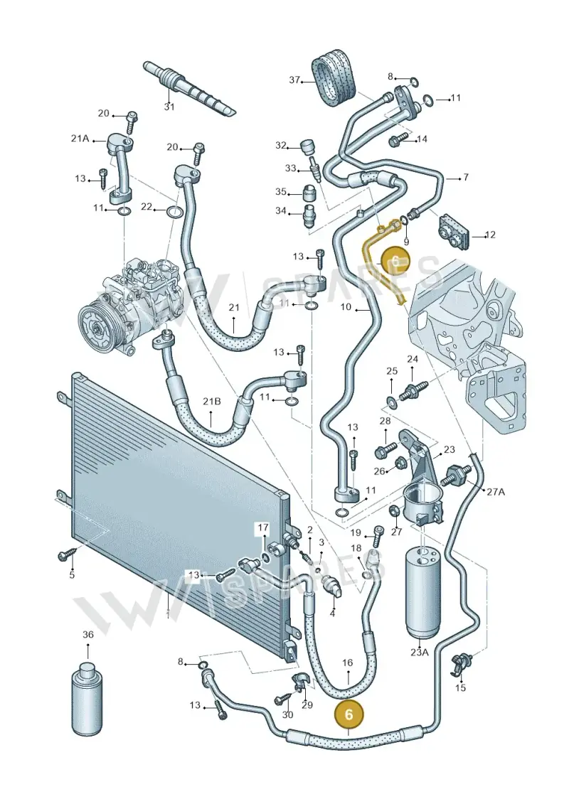 4F0260710G — Audi A6 2.7 TDI (2008-2011) diagram 448260400, position 6