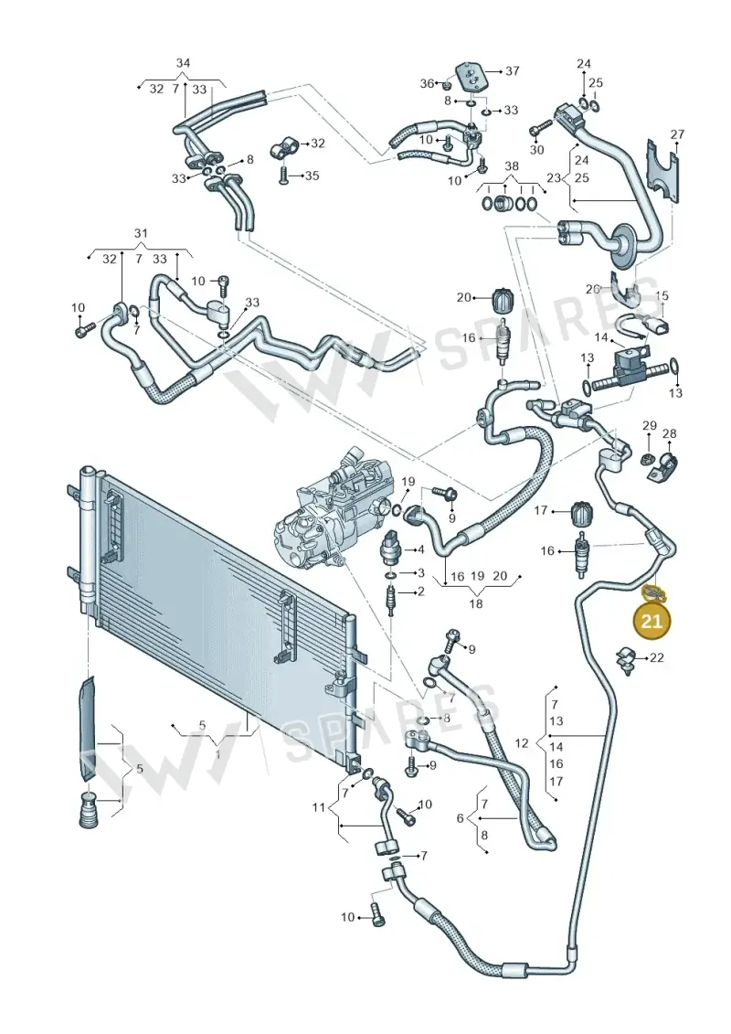 4F0260762 — Audi Q5 qu. 2.0 TDI (2012-2017) diagram 647260450, position 21