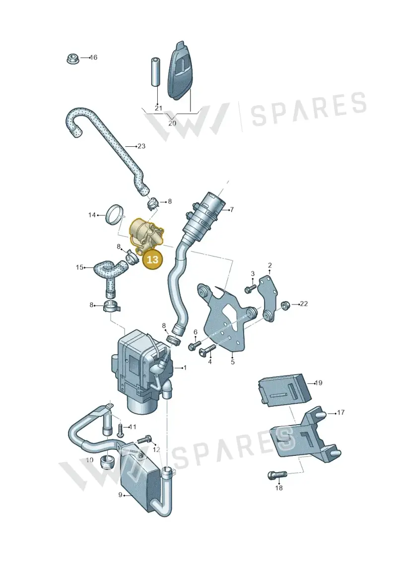 4F0261807 — Audi A6 2.7 TDI (2008-2011) diagram 448819700, position 13