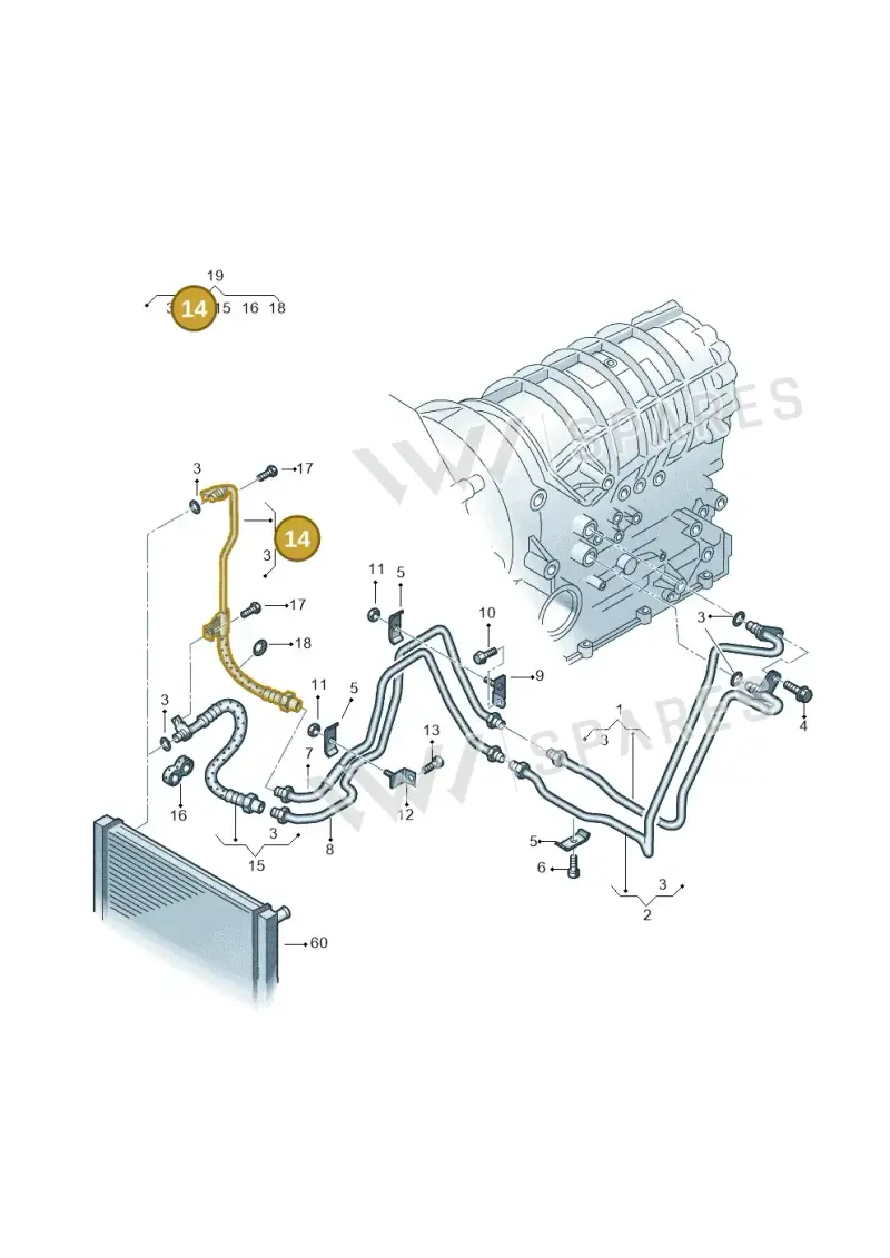 4F0317826M — Audi A6 2.7 TDI (2008-2011) diagram 448317700, position 14