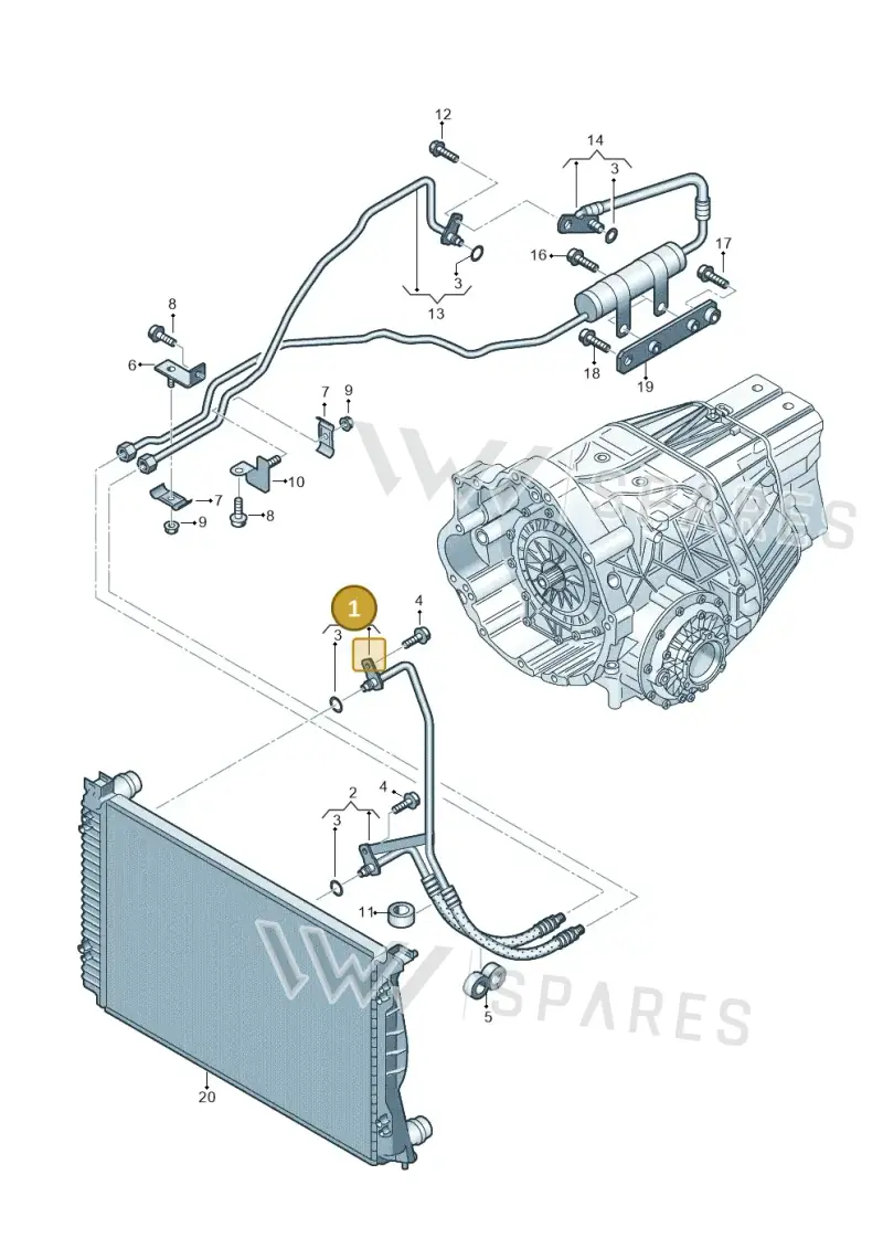 4F0317826M — Audi A6 2.7 TDI (2008-2011) diagram 448317540, position 1