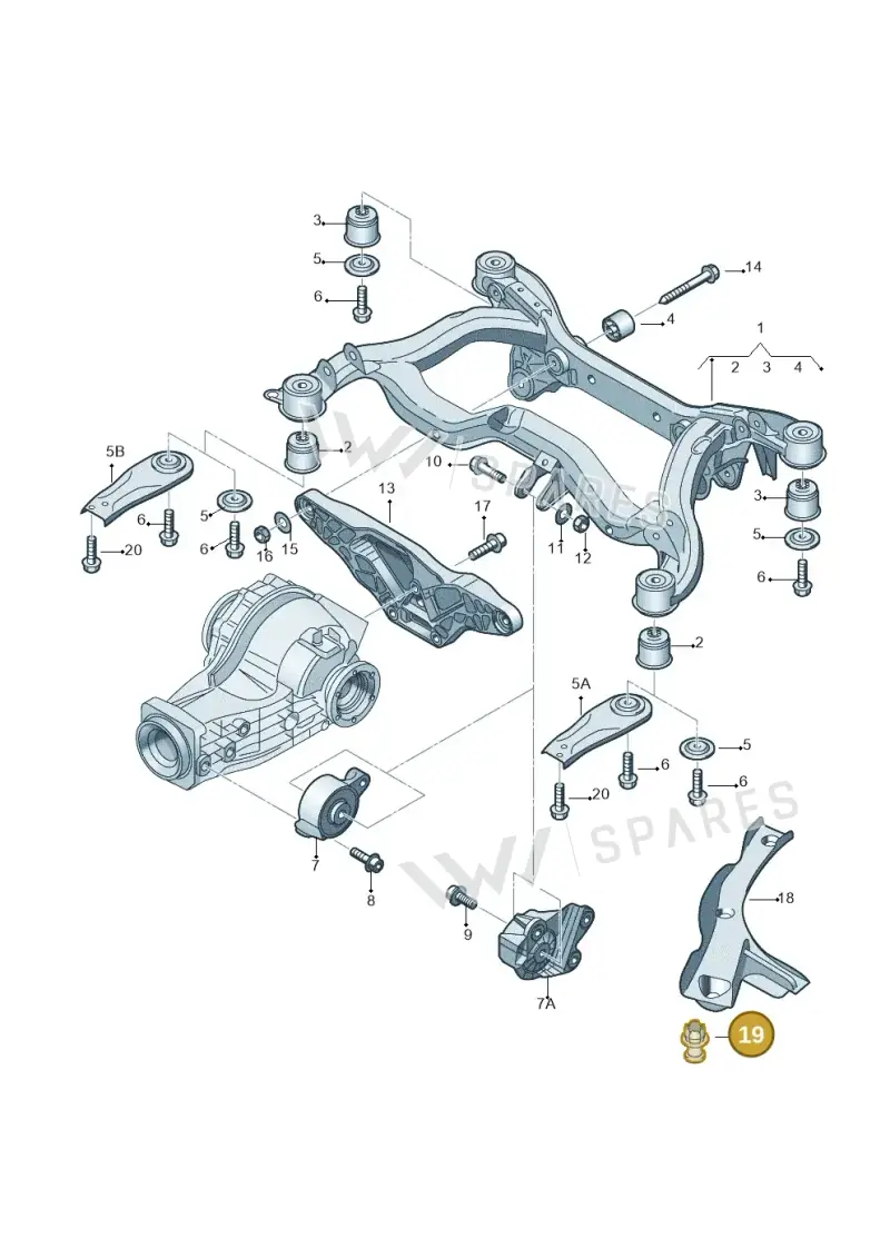4F0501329A — Audi A6 2.7 TDI (2008-2011) diagram 448505010, position 19