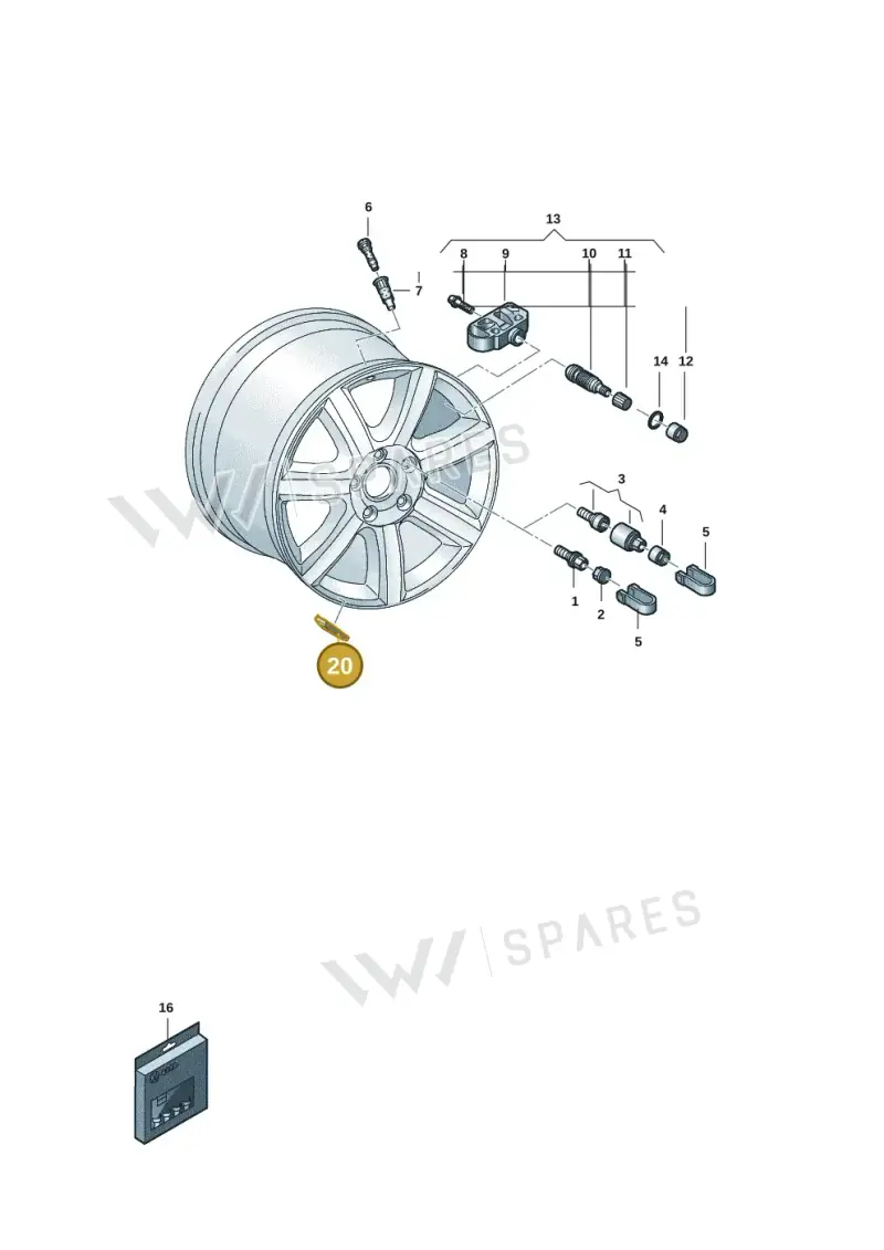 4F0601185 — Audi A5 Limo 2.0 (2024-) diagram 8wk601200, position 20