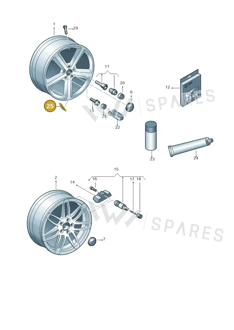 4F0601186 — Audi RS4 Cabrio qu.    08> (2007-) diagram 473601800, position 25