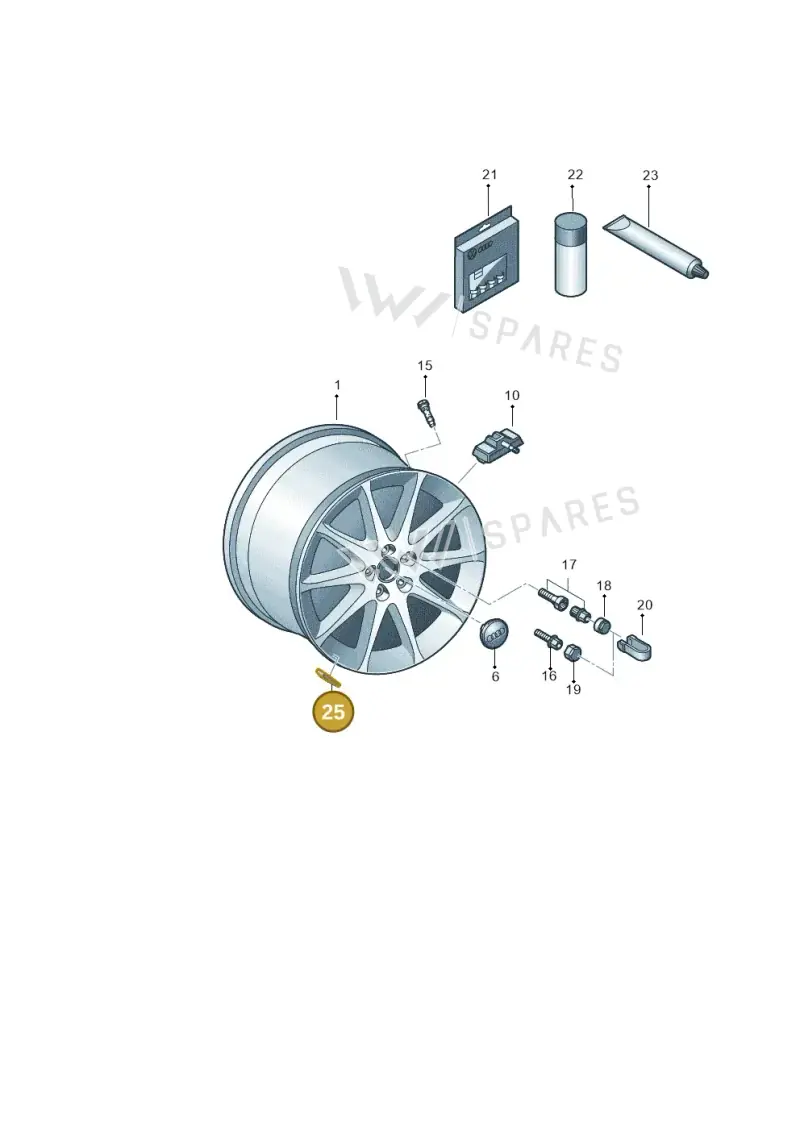 4F0601186 — Audi TT Coupe/Roadster 08> (2007-) diagram 609601600, position 25