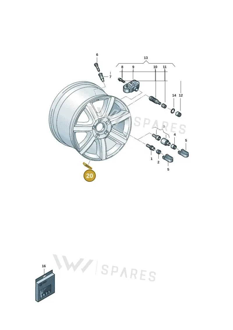 4F0601186A — Audi A5 Limousine (2024-2025) diagram 8wk601200, position 20