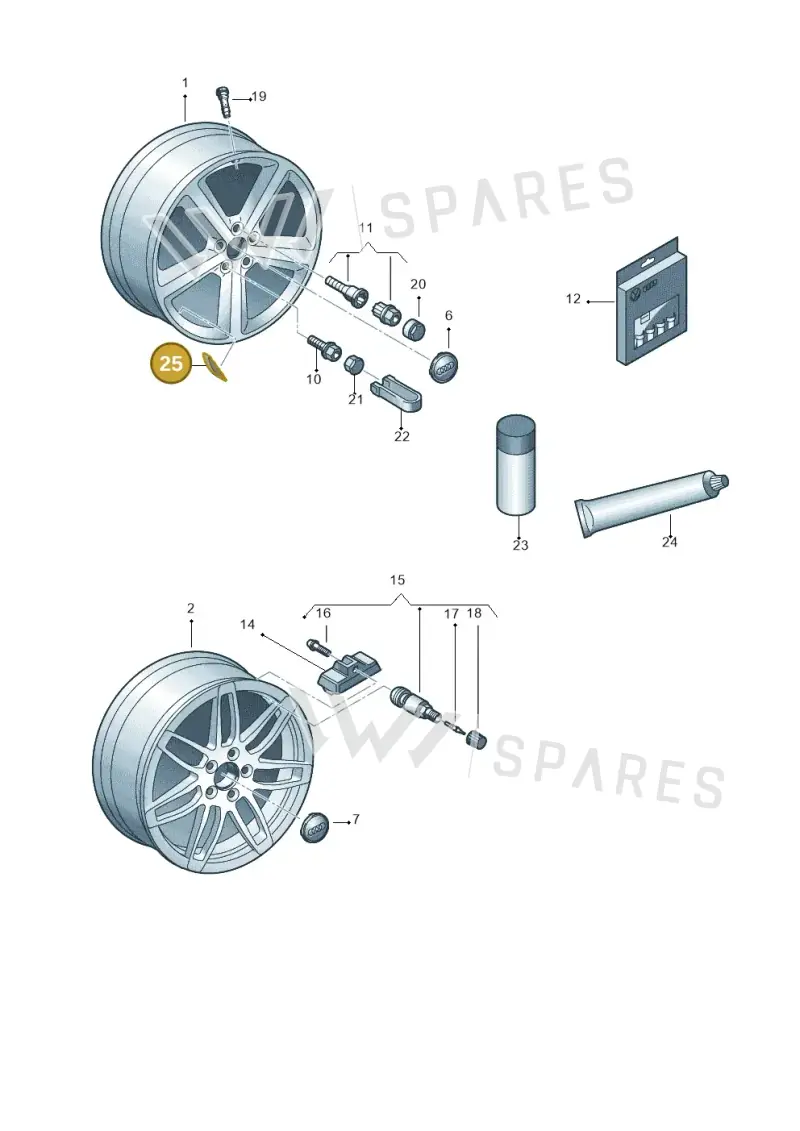 4F0601188 — Audi RS4 Cabrio qu.    08> (2007-) diagram 473601800, position 25