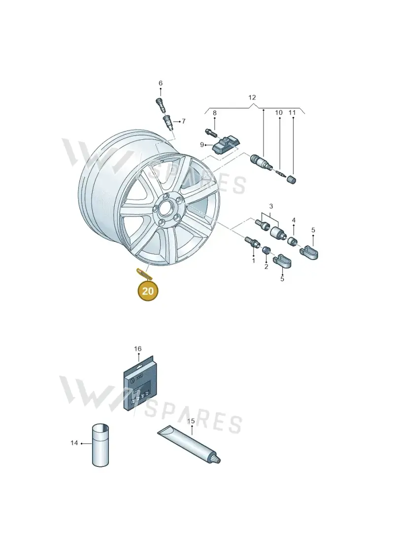 4F0601188 — Audi A4 av. 2.0 tdi (2011-2015) diagram 736601200, position 20