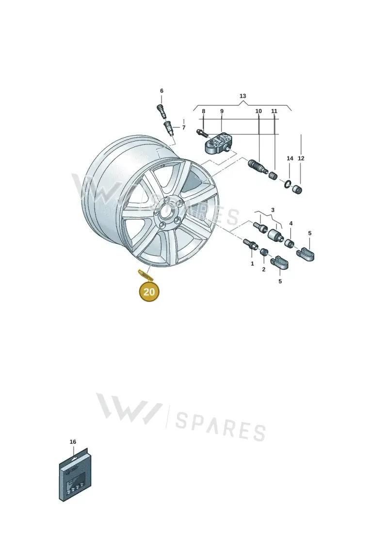 4F0601188A — Audi A5 Limousine (2024-2025) diagram 8wk601200, position 20