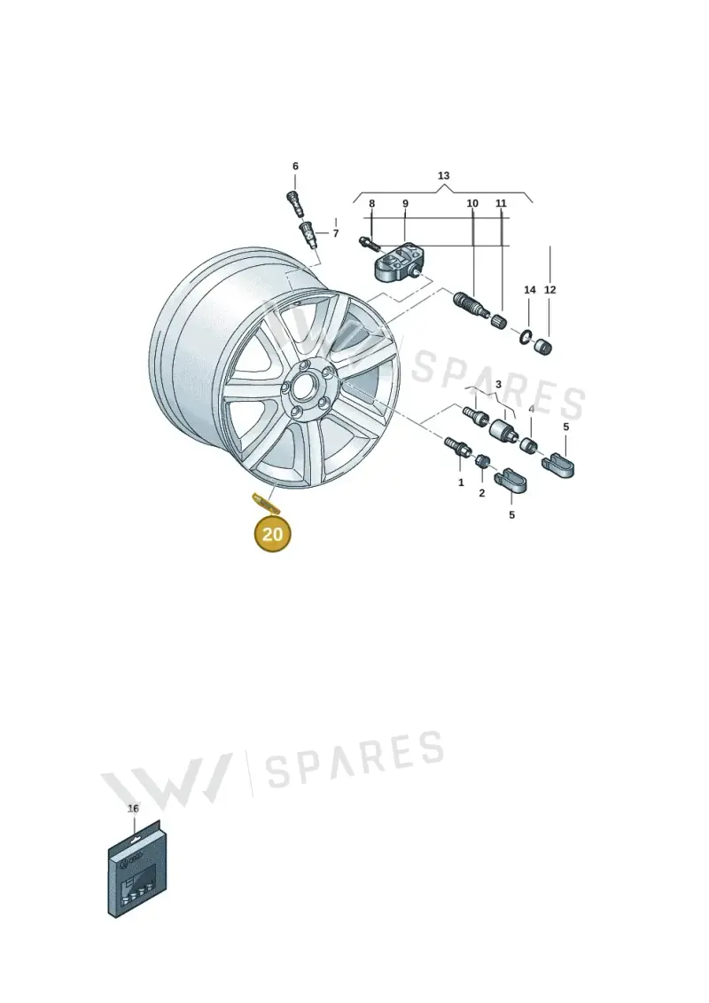 4F0601190A — Audi A5 Limousine (2024-2025) diagram 8wk601200, position 20