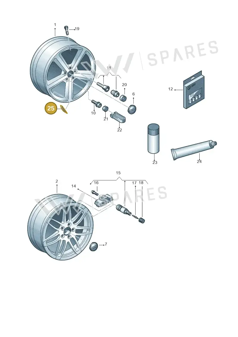 4F0601194 — Audi RS4 Cabrio qu.    08> (2007-) diagram 473601800, position 25