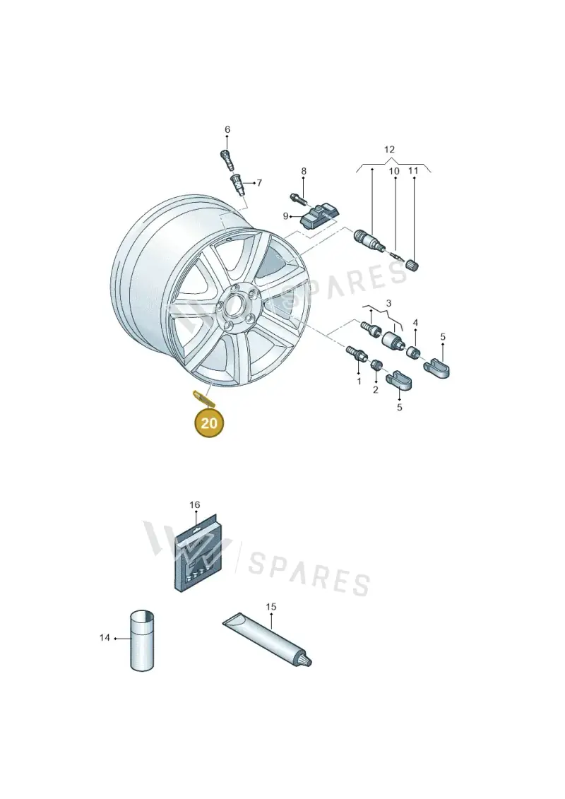 4F0601194 — Audi RS6 Avant (2019-2025) diagram 752601200, position 20
