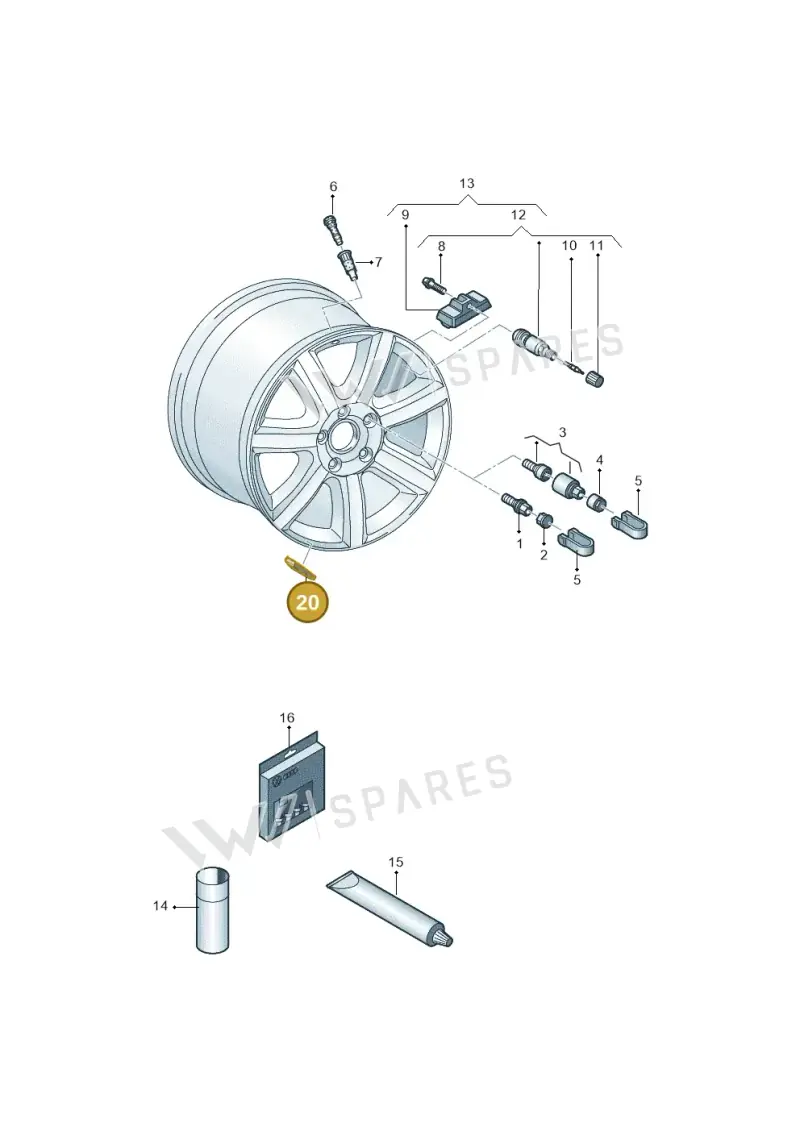 4F0601194 — Audi Q6 e-tron (2023-2025) diagram 838601200, position 20