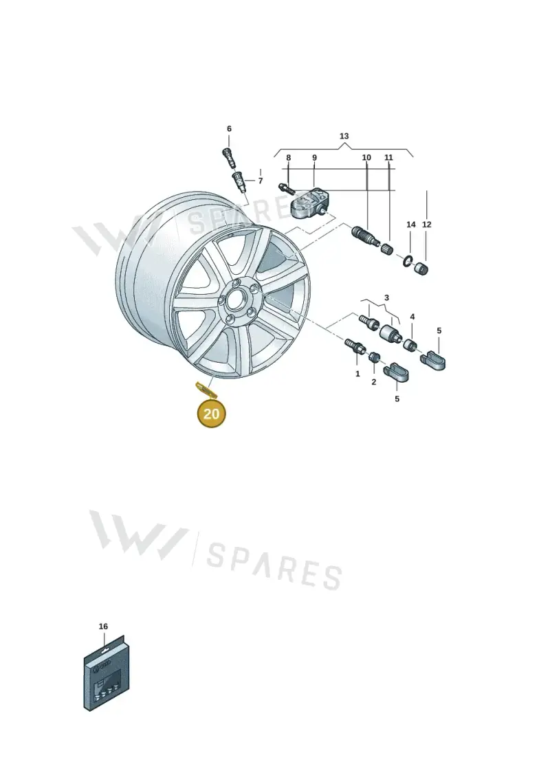 4F0601194A — Audi A5 Limousine (2024-2025) diagram 8wk601200, position 20