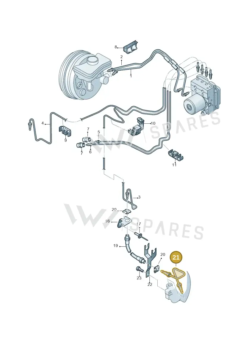 4F0611721A — Audi A6 2.7 TDI (2008-2011) diagram 448611200, position 21