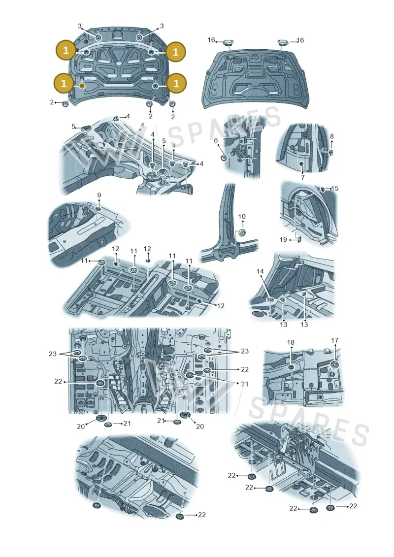 4F0803593A — Audi A8L qu. 3.0 TDI (2009-2014) diagram 696803500, position 1