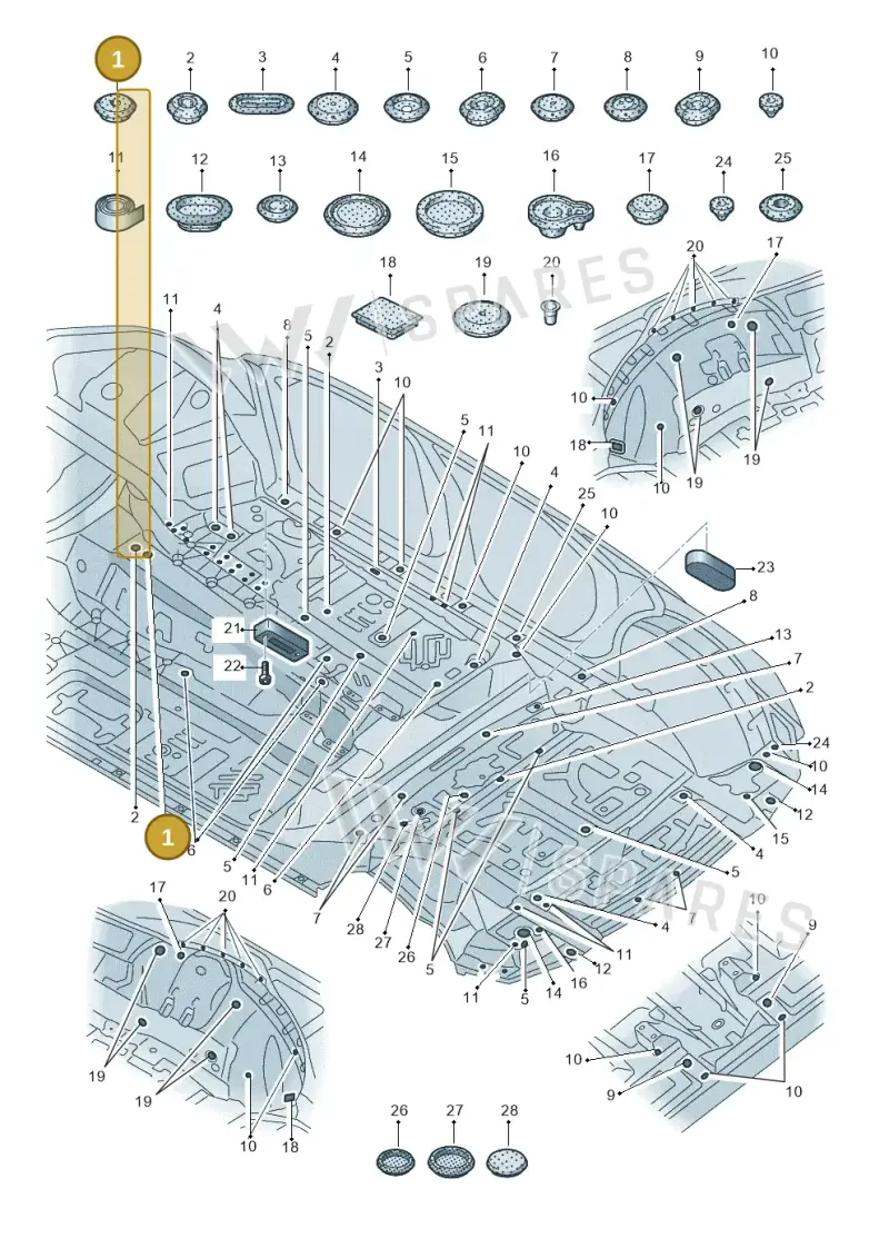 4F0803593A — Audi Q7 qu. 3.0 TDI (2015-2019) diagram 859803350, position 1