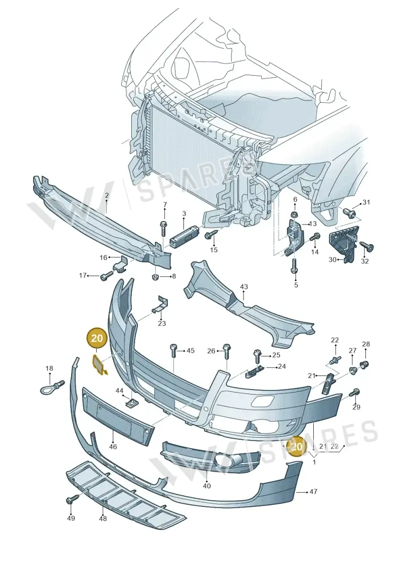 4F0807441BGRU — Audi A6 QU.ALLROAD     07> (2006-) diagram 603807000, position 20
