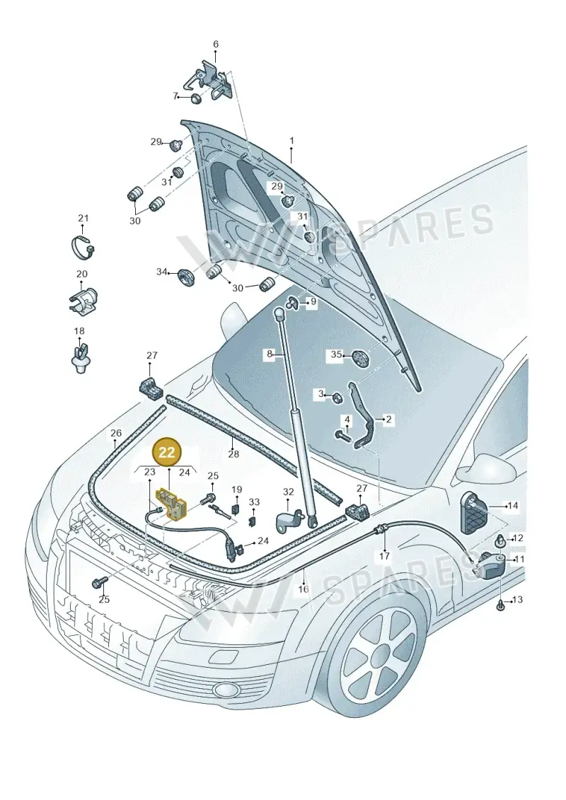 4F0823509B — Audi A6 2.7 TDI (2008-2011) diagram 448823000, position 22