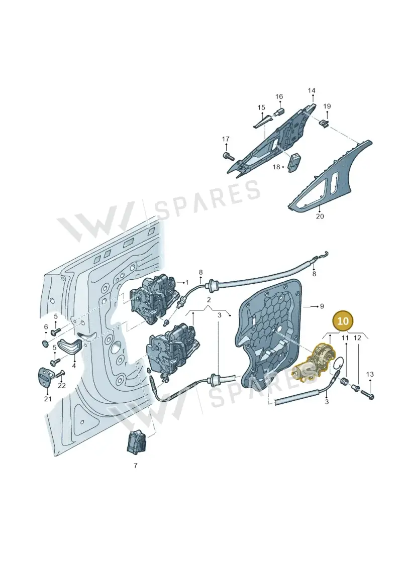 4F0837059A — Audi A7 Sportback (2014-2018) diagram 765839300, position 10