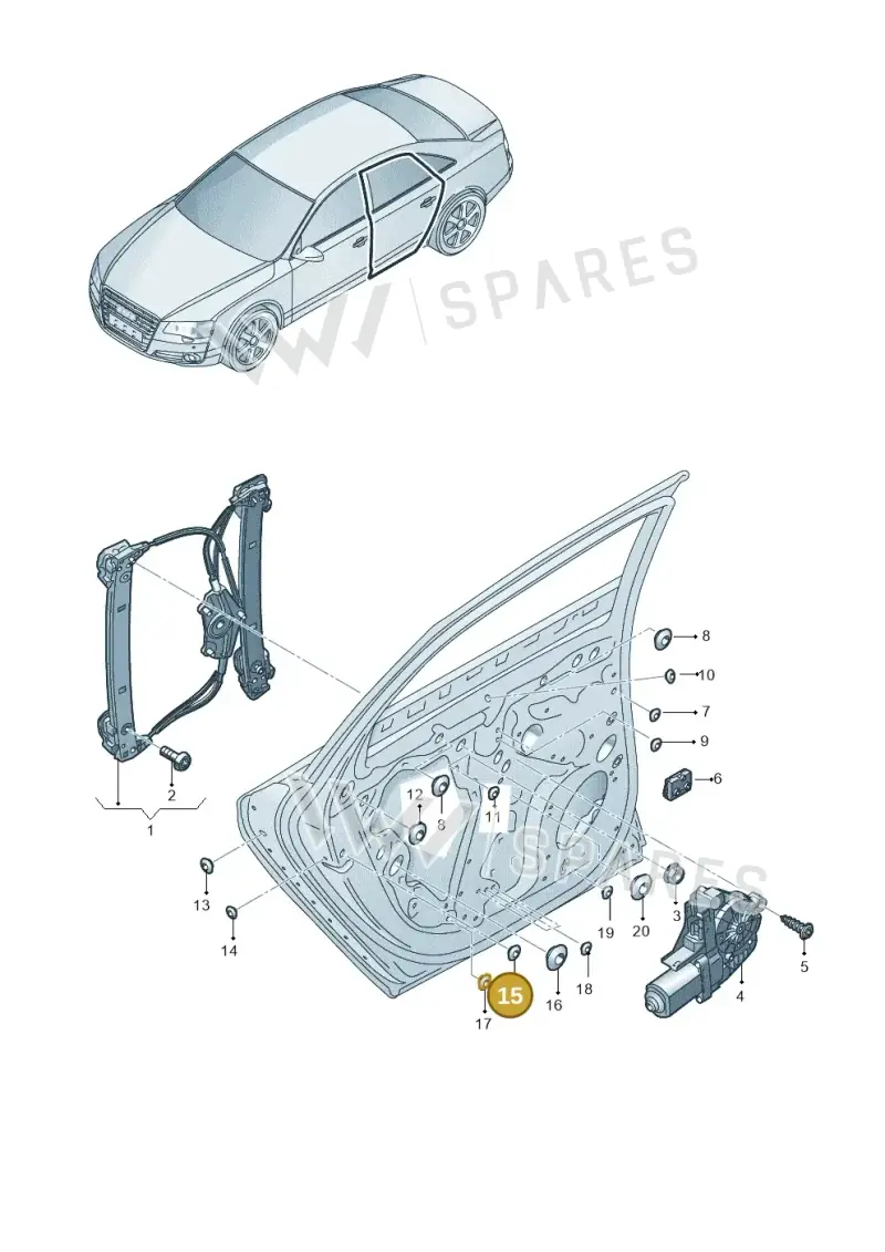 4F0839473 — Audi A8 (2013-2018) diagram 696839600, position 15
