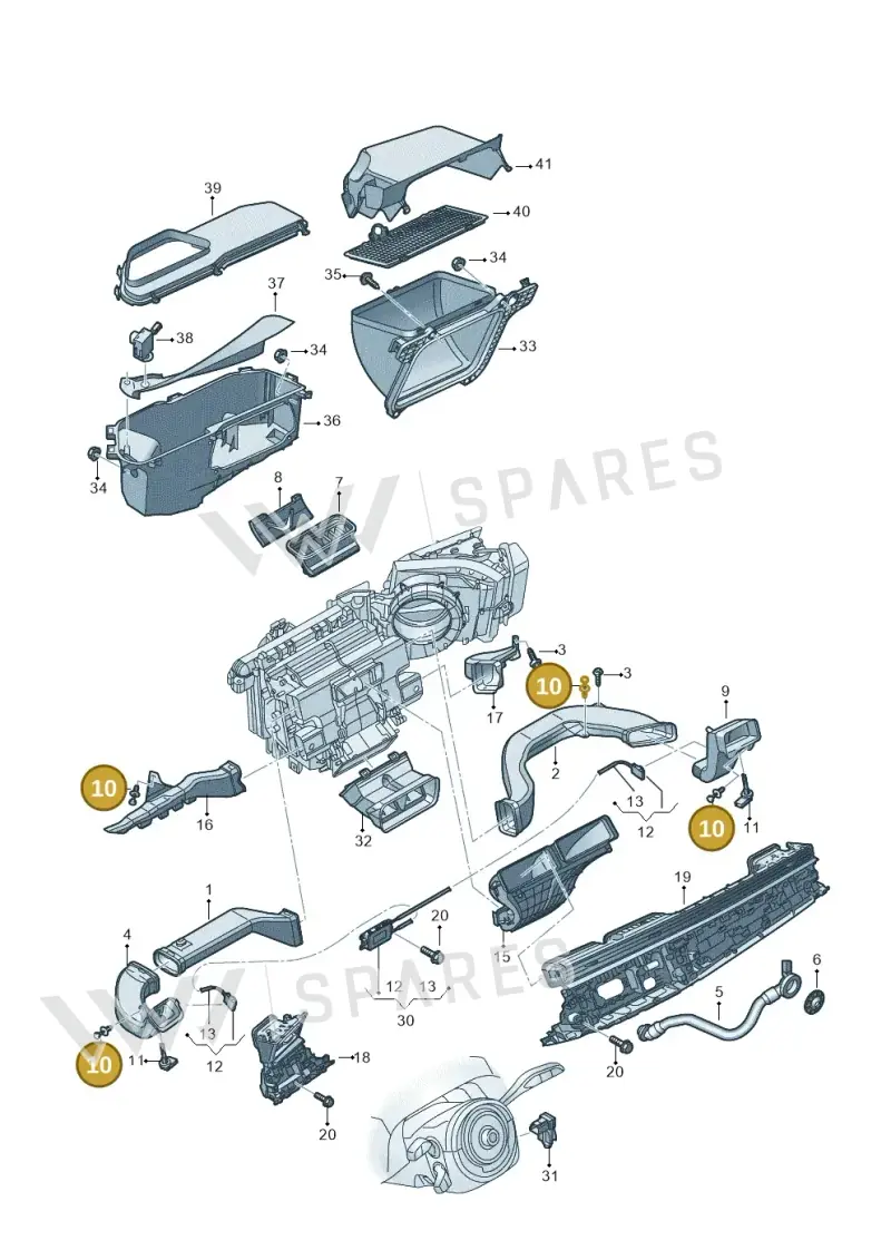 4F0857784 — Audi RS Q8 Quattro (2019-) diagram 429819010, position 10