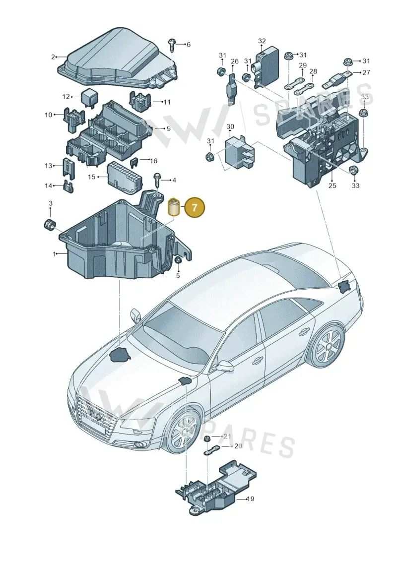 4F0903291 — Audi A8 (2013-2018) diagram 771937200, position 7
