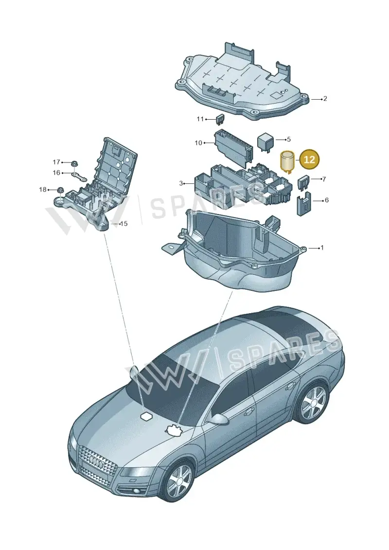 4F0903291 — Audi A7 Sportback (2014-2018) diagram 711937200, position 12