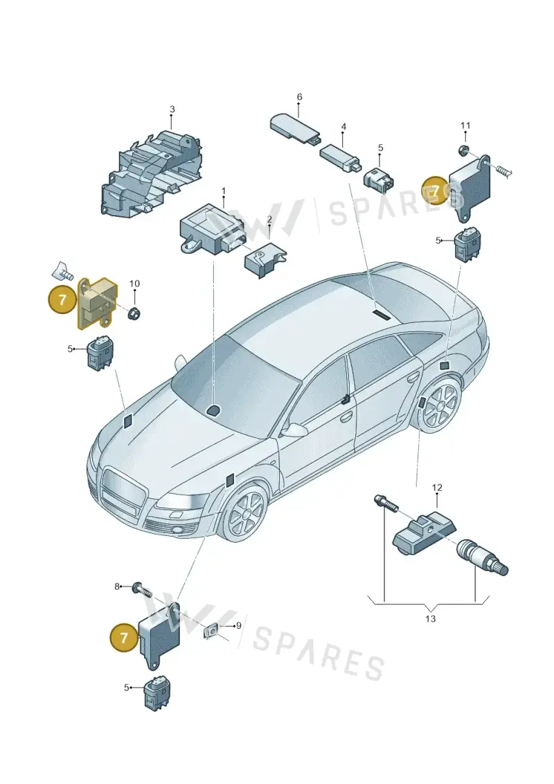 4F0907283 — Audi A6 2.7 TDI (2008-2011) diagram 448907500, position 7