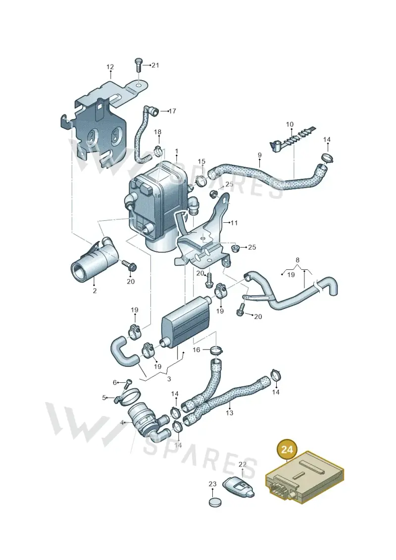 4F0909509B — Audi A3 Sportback (2008-2013) diagram 646819700, position 24