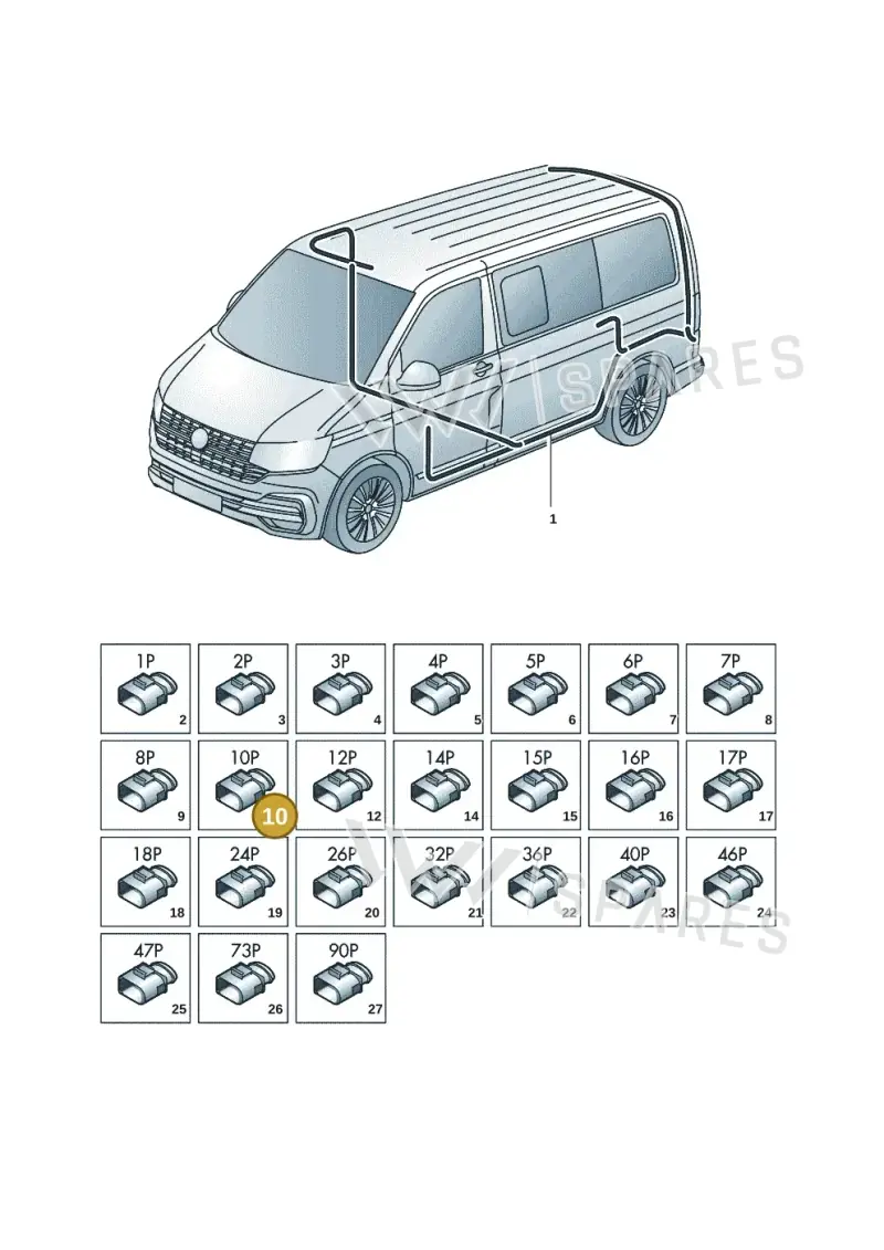 4F0937743A — Volkswagen Transporter Multivan (2019-2024) diagram 7em971080, position 10