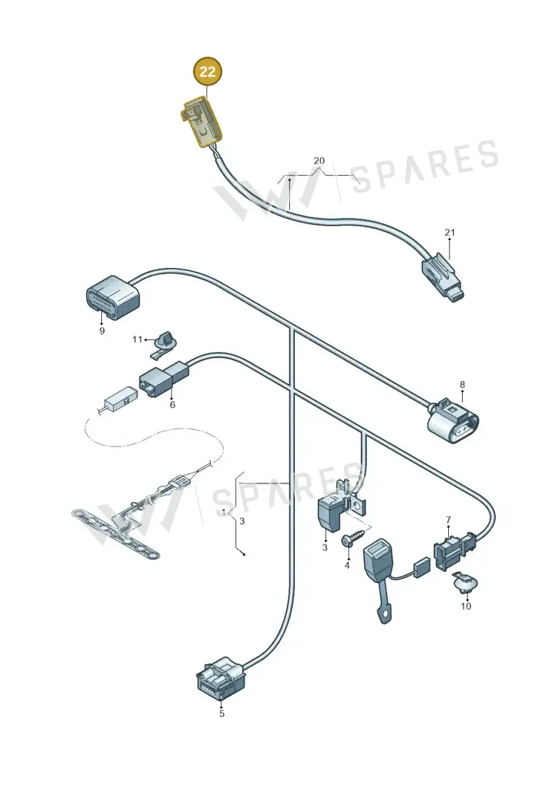 4F0971259A — Audi RS7 Sportback (2013-2018) diagram 765972200, position 22