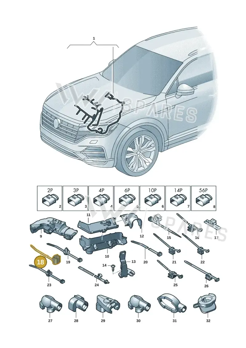 4F0971818A — Volkswagen Touareg (2017-2025) diagram 439971016, position 18