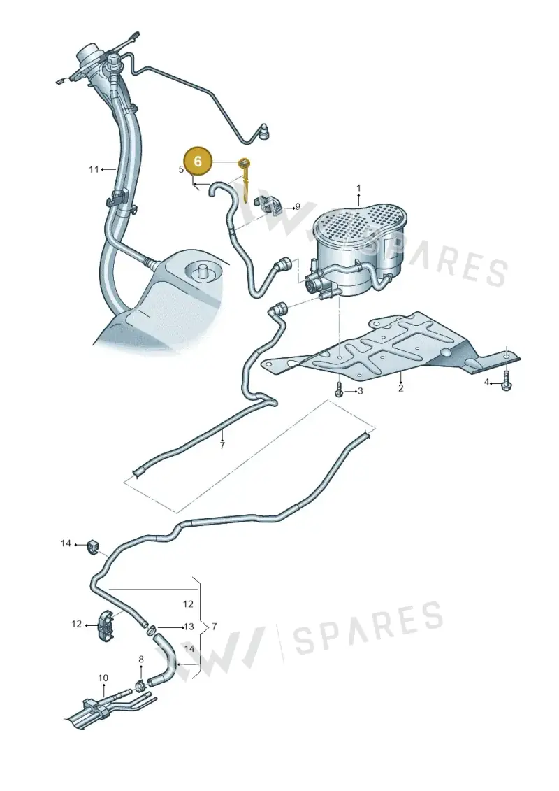 4F0971818A — Audi A8 (2017-2025) diagram 838201800, position 6