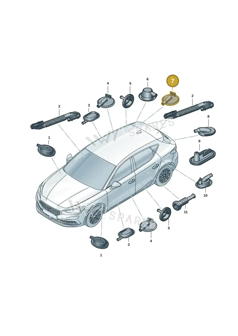 4F0971841F — SEAT CUPRA Formentor (2020-) diagram 5fn971092, position 7