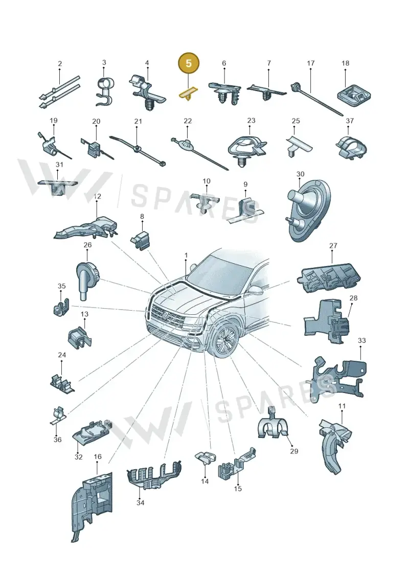 4F0971848G — Volkswagen Atlas Cross Sport (2023-) diagram 829971820, position 5